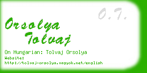 orsolya tolvaj business card